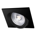 LED Beépíthető lámpa LED/18W/230V 3000K 11,5x11,5 cm fekete