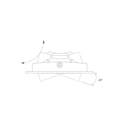 LED Beépíthető lámpa LED/18W/230V 4000K átm. 11,5 cm fekete