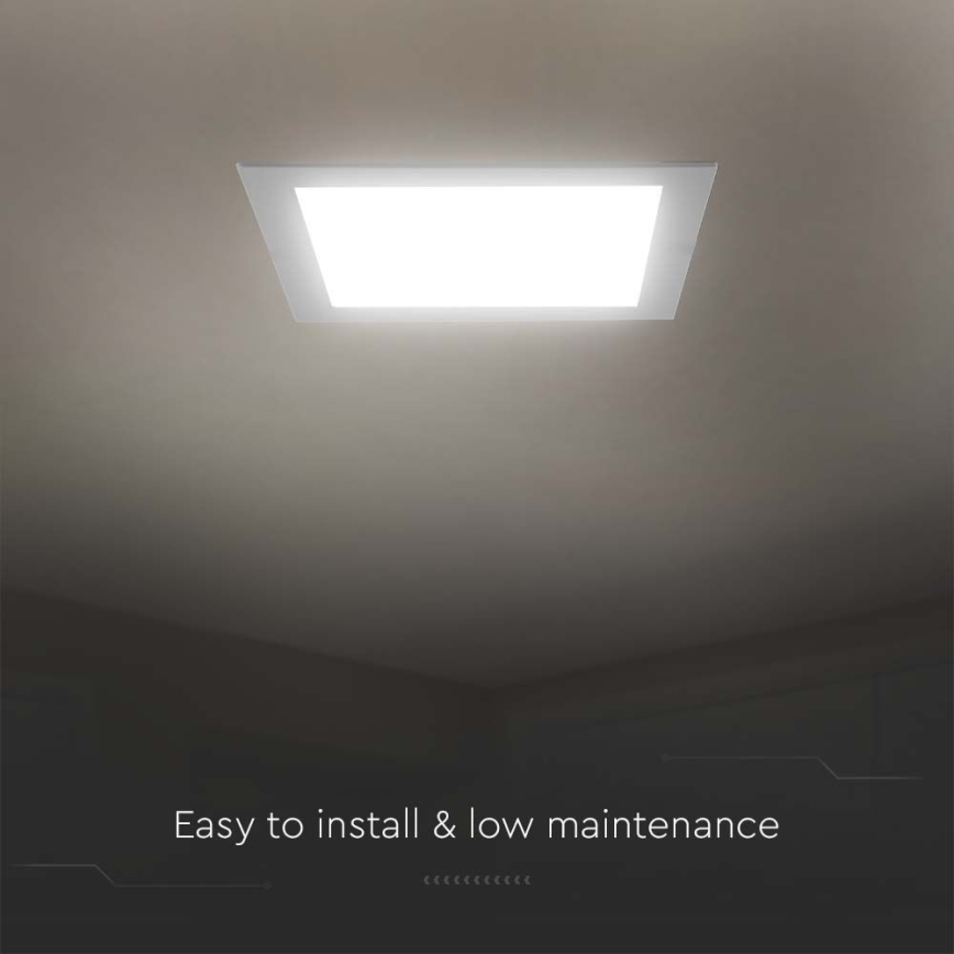 LED Beépíthető lámpa LED/24W/230V 29,5x29,5 cm 6500K fehér