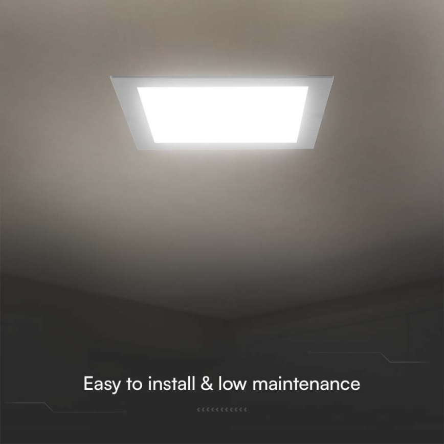 LED Beépíthető lámpa LED/3W/230V 9x9 cm 3000K fehér