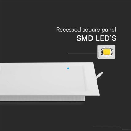 LED Beépíthető lámpa LED/6W/230V 12x12 cm 3000K fehér