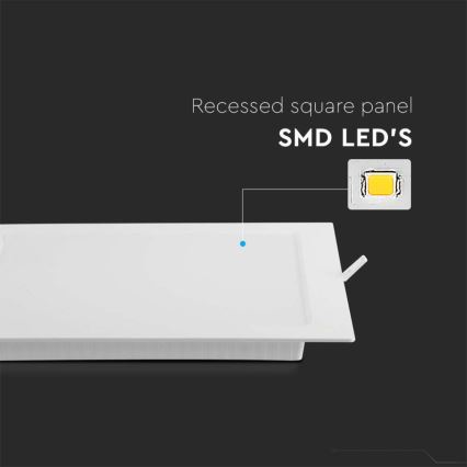 LED Beépíthető lámpa LED/6W/230V 12x12 cm 4000K fehér