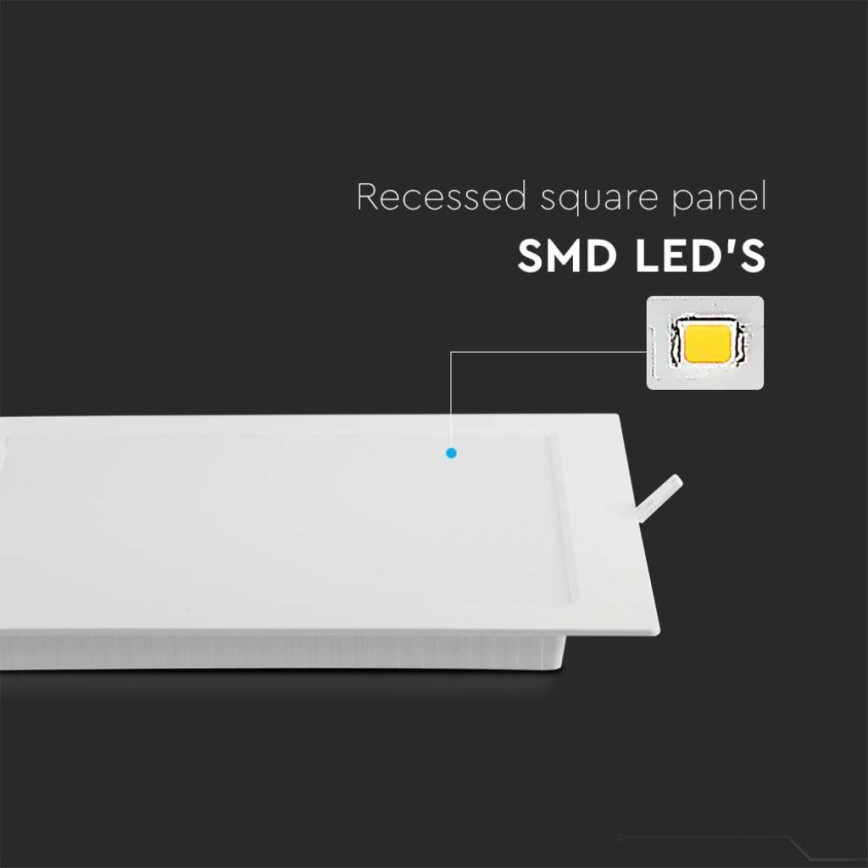 LED Beépíthető lámpa LED/6W/230V 12x12 cm 6500K fehér