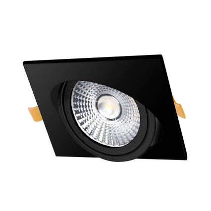 LED Beépíthető lámpa LED/6W/230V 3000K 8,5x8,5 cm fekete