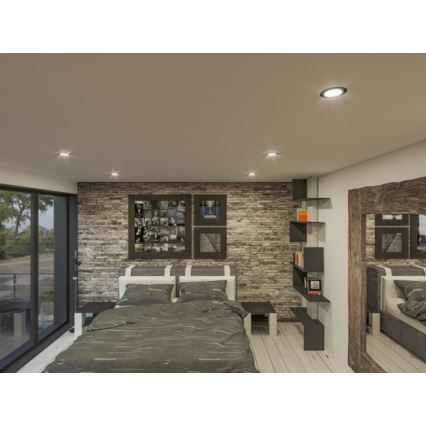 LED Beépíthető lámpa LED/6W/230V 4000K átm. 8,5 cm fekete