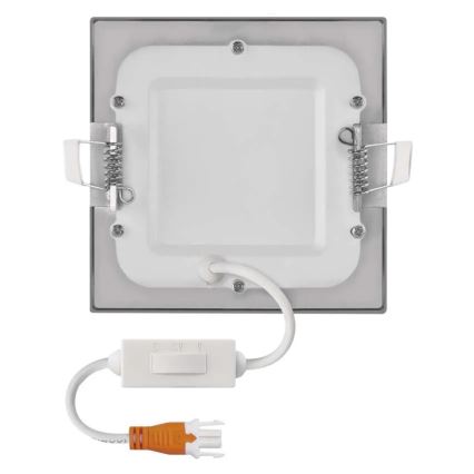 LED beépíthető lámpa NEXXO LED/7W/230V 3000/3500/4000K ezüstszínű 12x12 cm
