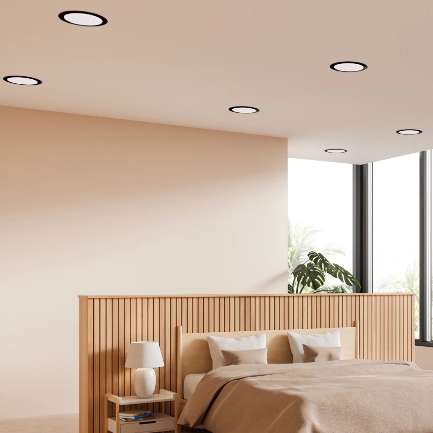 LED Beépíthető lámpa RIGEL LED/14W/230V 4000K átm. 22 cm fekete