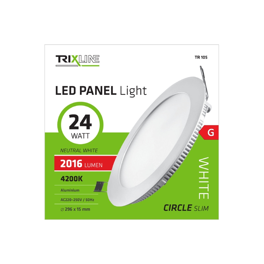 LED Beépíthető lámpa ROUND LED/24W/230V 4200K
