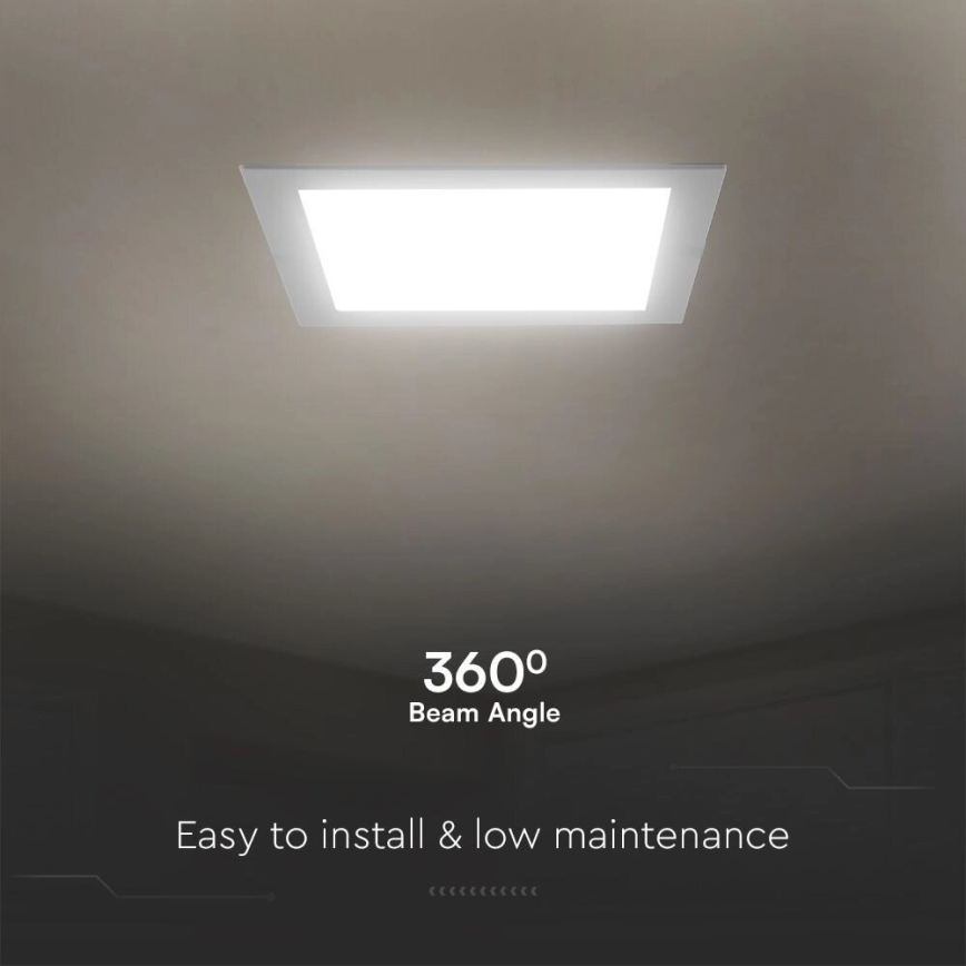 LED Beépíthető lámpa SAMSUNG CHIP LED/18W/230V 4000K 22x22 cm fehér