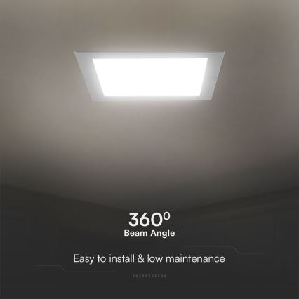 LED Beépíthető lámpa SAMSUNG CHIP LED/24W/230V 3000K 29,5x29,5 cm fehér