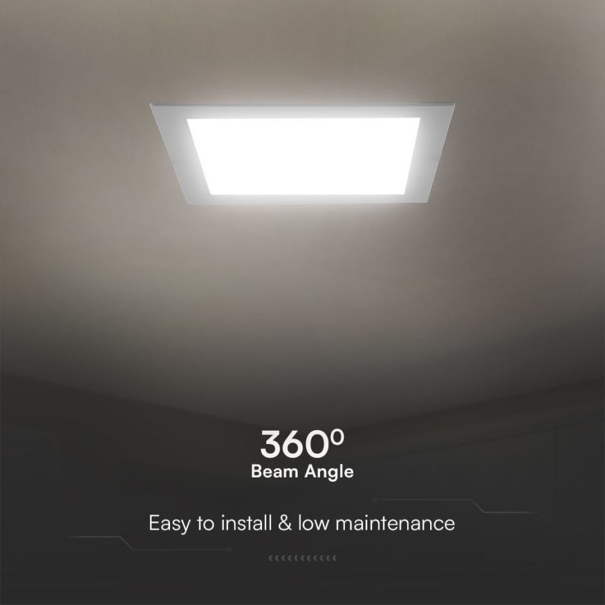 LED Beépíthető lámpa SAMSUNG CHIP LED/24W/230V 3000K 29,5x29,5 cm fehér