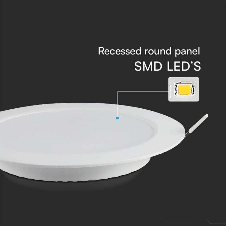 LED Beépíthető lámpa SAMSUNG CHIP LED/24W/230V 3000K átm. 29,4 cm fehér
