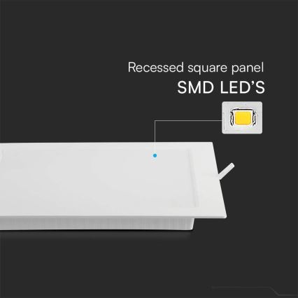 LED Beépíthető lámpa SAMSUNG CHIP LED/24W/230V 6500K 29,5x29,5 cm fehér