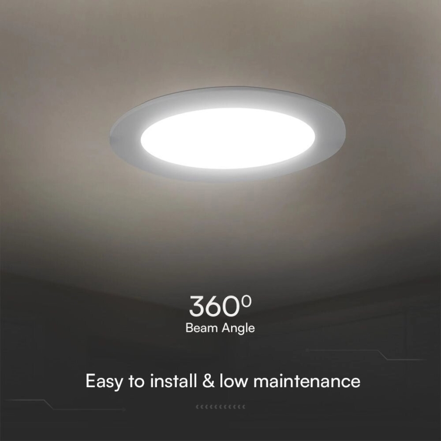 LED Beépíthető lámpa SAMSUNG CHIP LED/24W/230V 6500K átm. 29,4 cm fehér