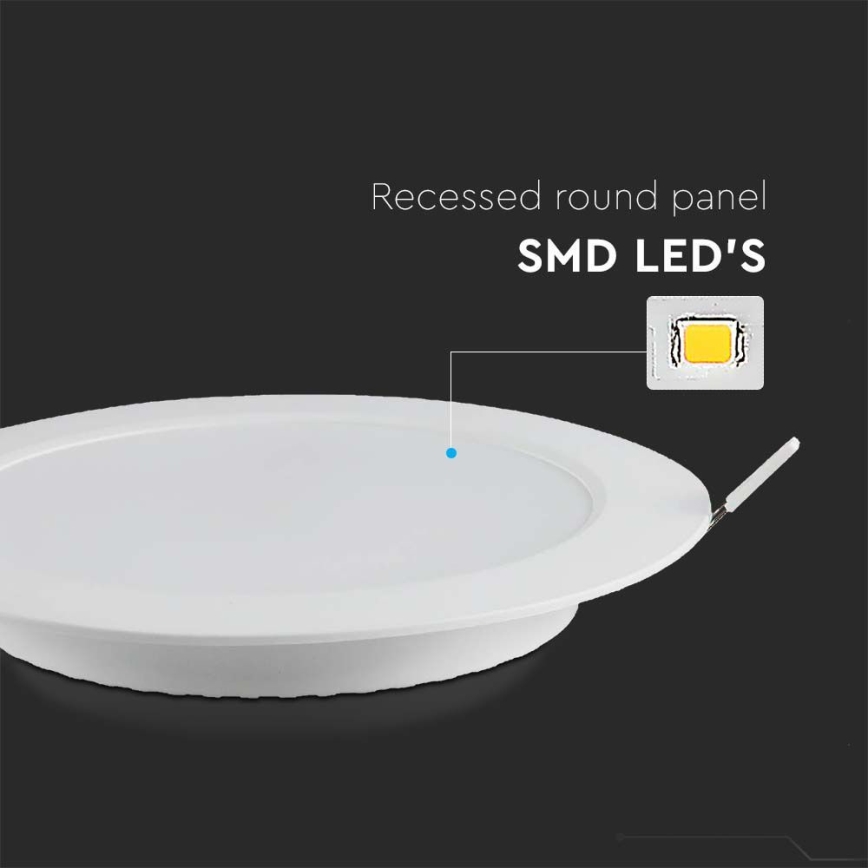 LED Beépíthető lámpa SAMSUNG CHIP LED/3W/230V 3000K átm. 9,5 cm fehér