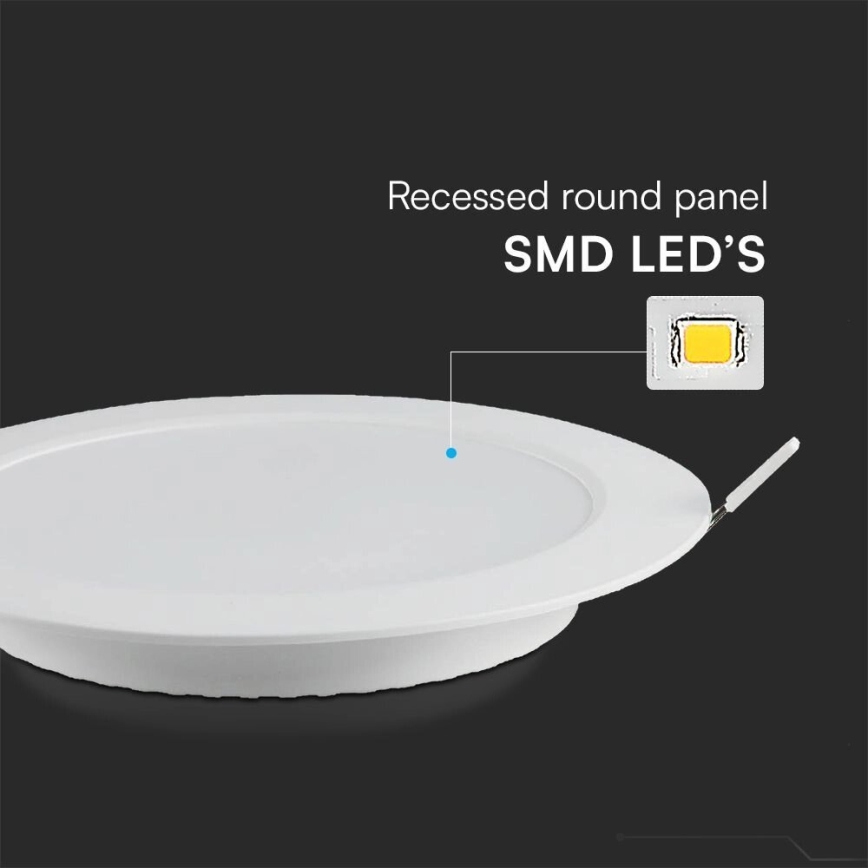 LED Beépíthető lámpa SAMSUNG CHIP LED/6W/230V 4000K átm. 12 cm fehér