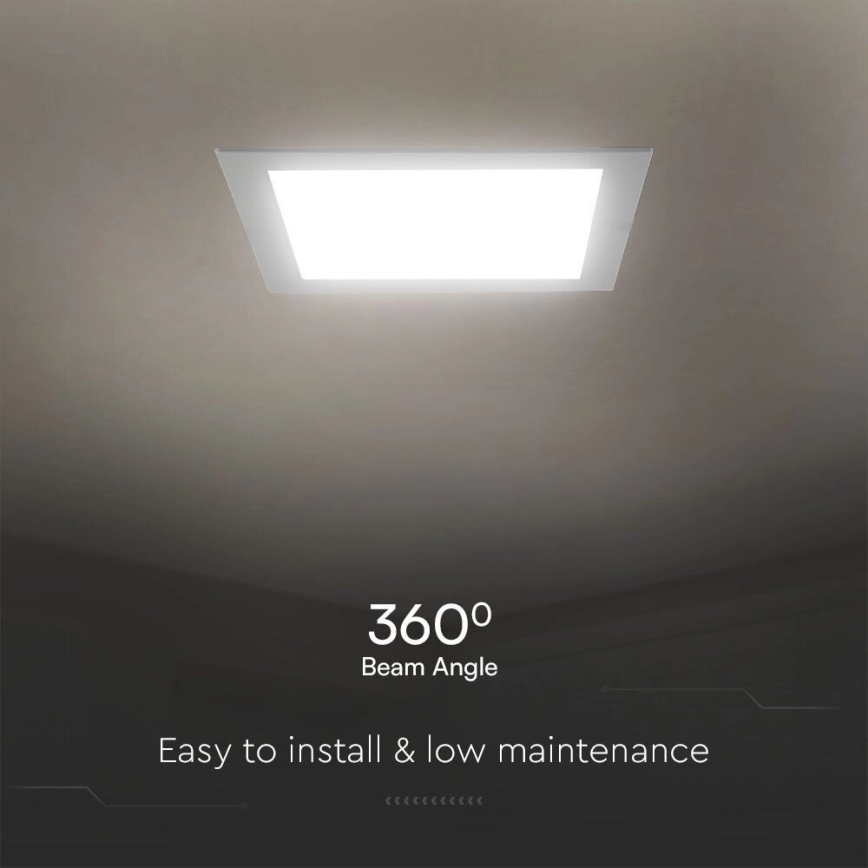 LED Beépíthető lámpa SAMSUNG CHIP LED/6W/230V 6500K 12x12 cm fehér