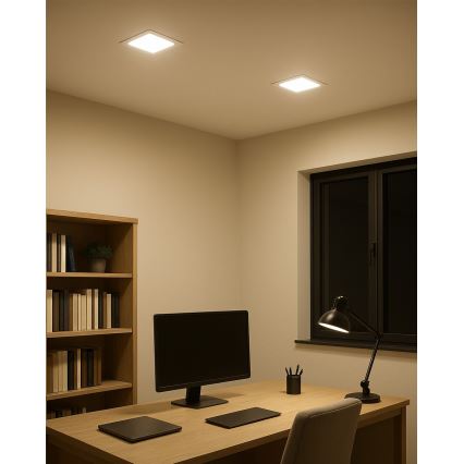 LED Beépíthető lámpa SQUARE LED/15W/230V 4200K 18,8x18,8 cm fehér