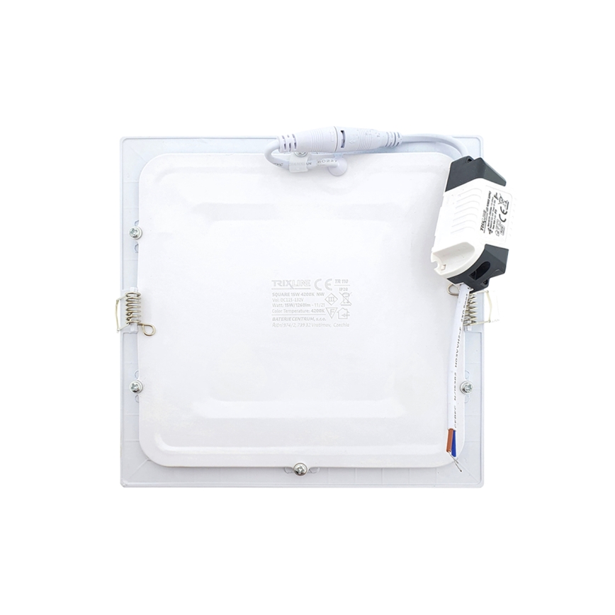 LED Beépíthető lámpa SQUARE LED/15W/230V 4200K 18,8x18,8 cm fehér