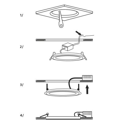LED Beépíthető lámpa SQUARE LED/15W/230V 4200K 18,8x18,8 cm fehér