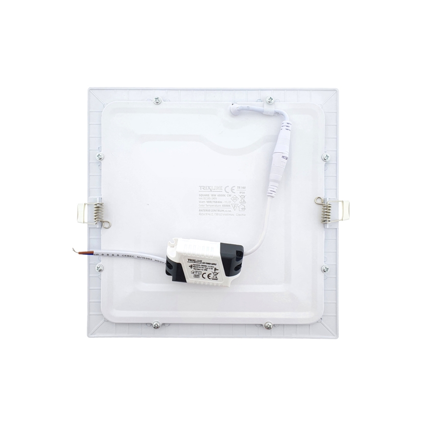 LED Beépíthető lámpa SQUARE LED/18W/230V 6500K 22x22 cm fehér