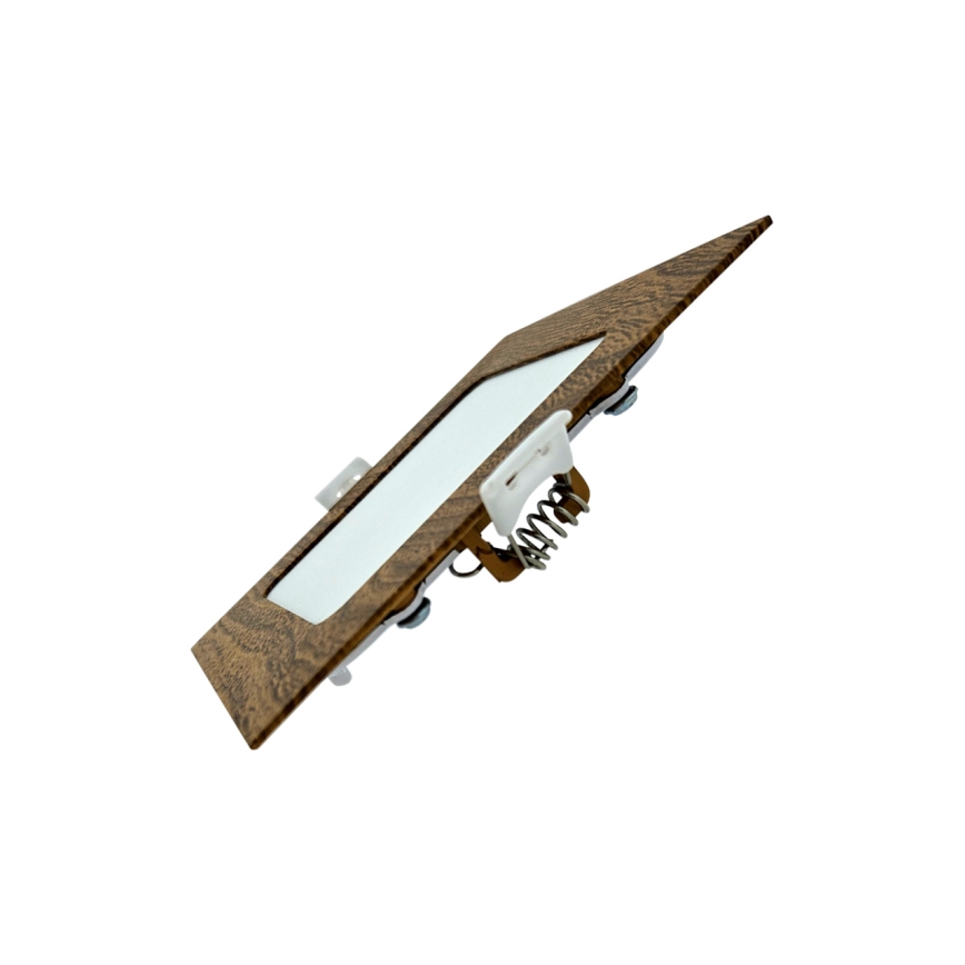 LED Beépíthető lámpa SQUARE LED/6W/230V 4200K 11,8x11,8 cm barna