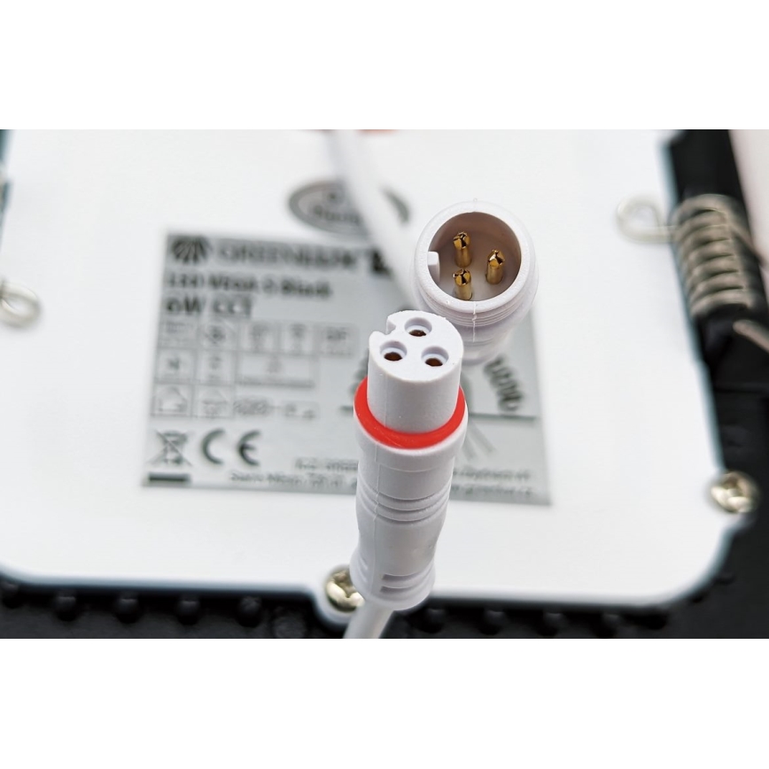 LED Beépíthető lámpa VEGA LED/18W/230V 2900/3900/5800K 22,5x22,5 cm fekete