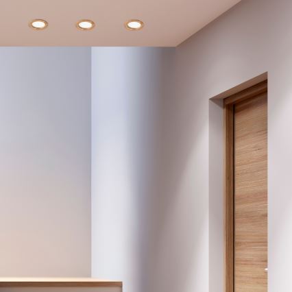 LED Beépíthető lámpa WOODY SPOT LED/12,5W/230V 3000K tölgy ø 16 cm