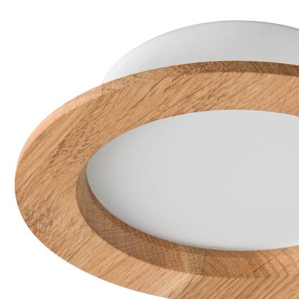 LED Beépíthető lámpa WOODY SPOT LED/12,5W/230V 3000K tölgy ø 16 cm