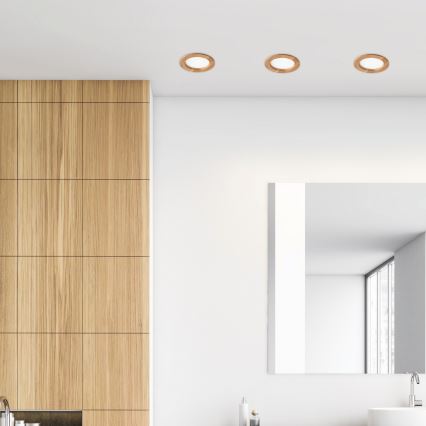 LED Beépíthető lámpa WOODY SPOT LED/12,5W/230V 4000K tölgy ø 16 cm