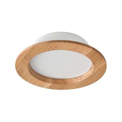 LED Beépíthető lámpa WOODY SPOT LED/12,5W/230V 4000K tölgy ø 16 cm