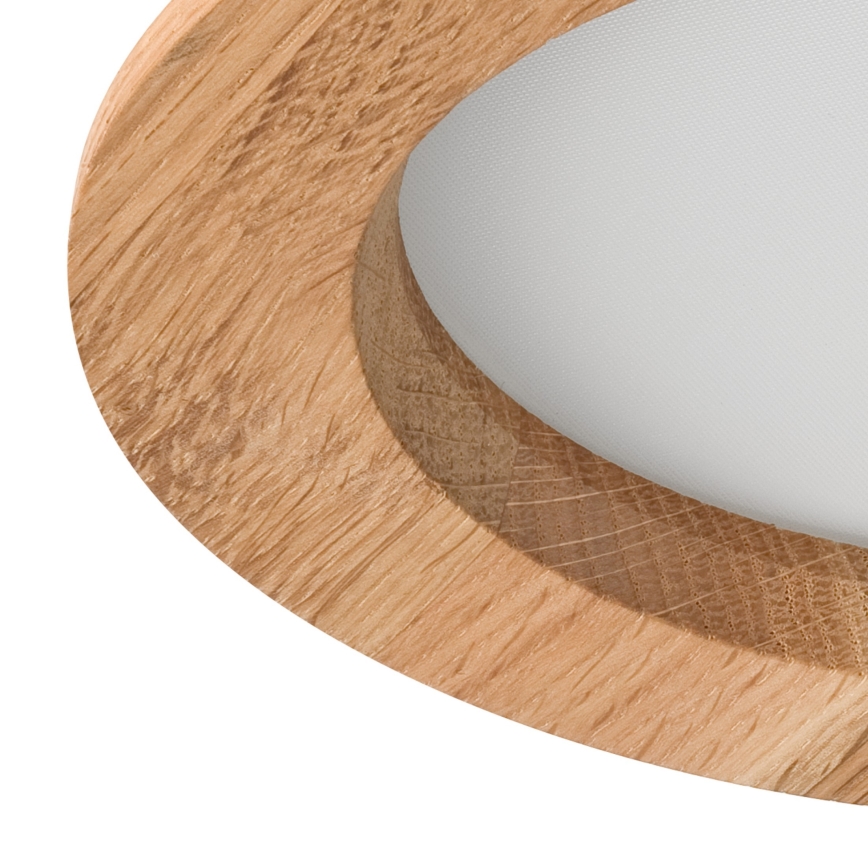 LED Beépíthető lámpa WOODY SPOT LED/12,5W/230V 4000K tölgy ø 16 cm