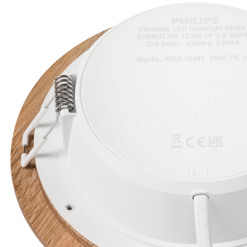 LED Beépíthető lámpa WOODY SPOT LED/12,5W/230V 4000K tölgy ø 16 cm