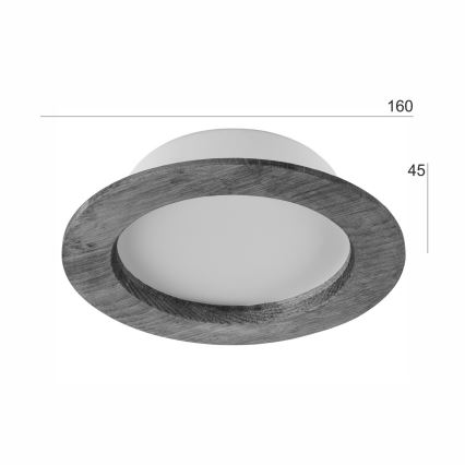 LED Beépíthető lámpa WOODY SPOT LED/12,5W/230V 4000K tölgy ø 16 cm