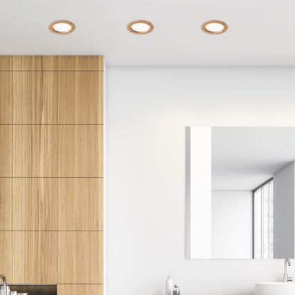 LED Beépíthető lámpa WOODY SPOT LED/16,5W/230V 4000K tölgy ø 18,5 cm