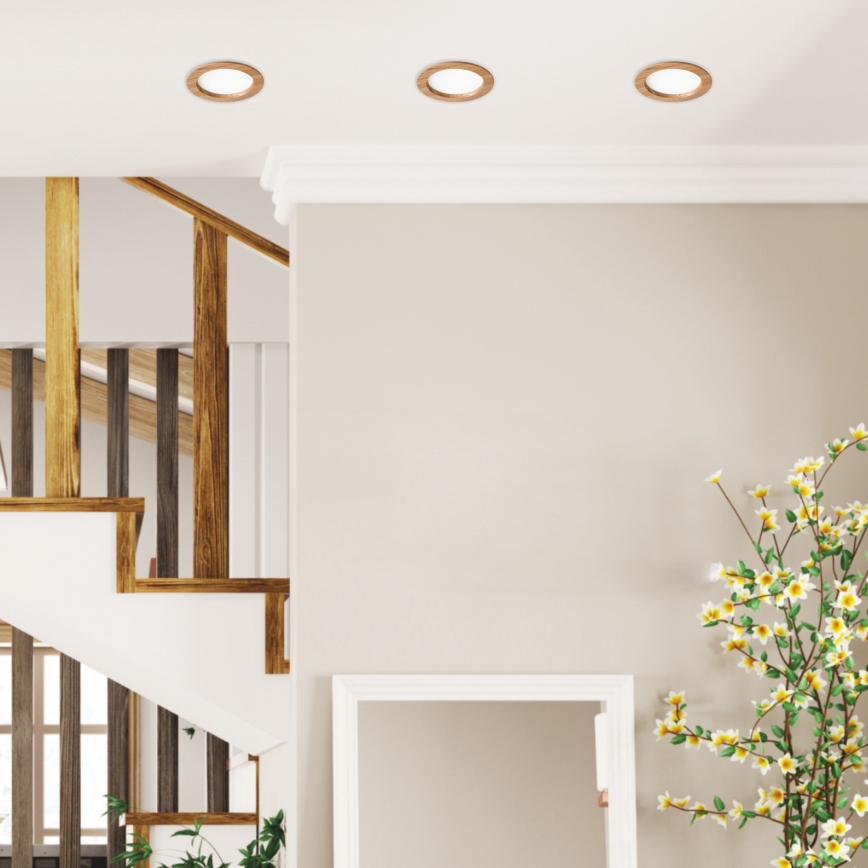 LED Beépíthető lámpa WOODY SPOT LED/16,5W/230V 4000K tölgy ø 18,5 cm