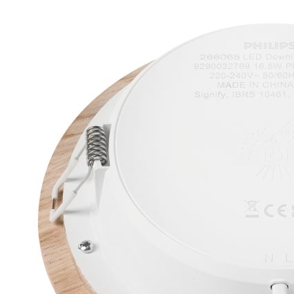 LED Beépíthető lámpa WOODY SPOT LED/16,5W/230V 4000K tölgy ø 18,5 cm