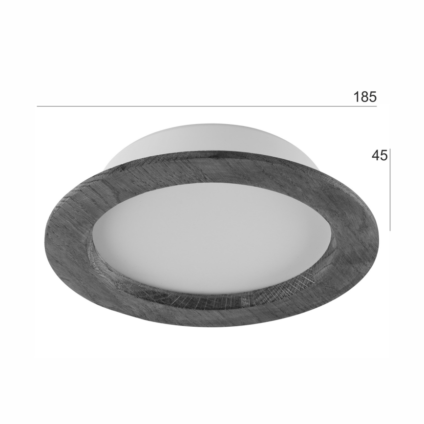 LED Beépíthető lámpa WOODY SPOT LED/16,5W/230V 4000K tölgy ø 18,5 cm