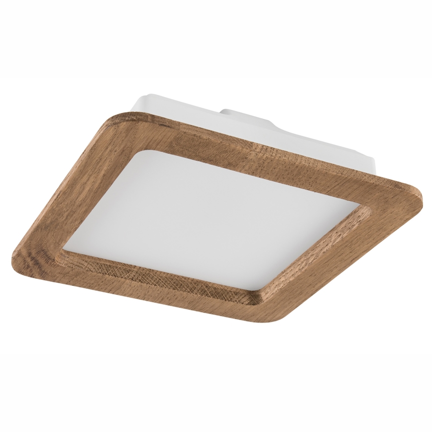 LED Beépíthető lámpa WOODY SPOT LED/17W/230V 3000K dió 18,5x18,5 cm