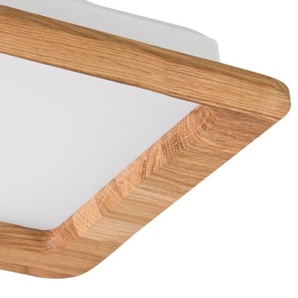 LED Beépíthető lámpa WOODY SPOT LED/17W/230V 3000K tölgy 18,5x18,5 cm