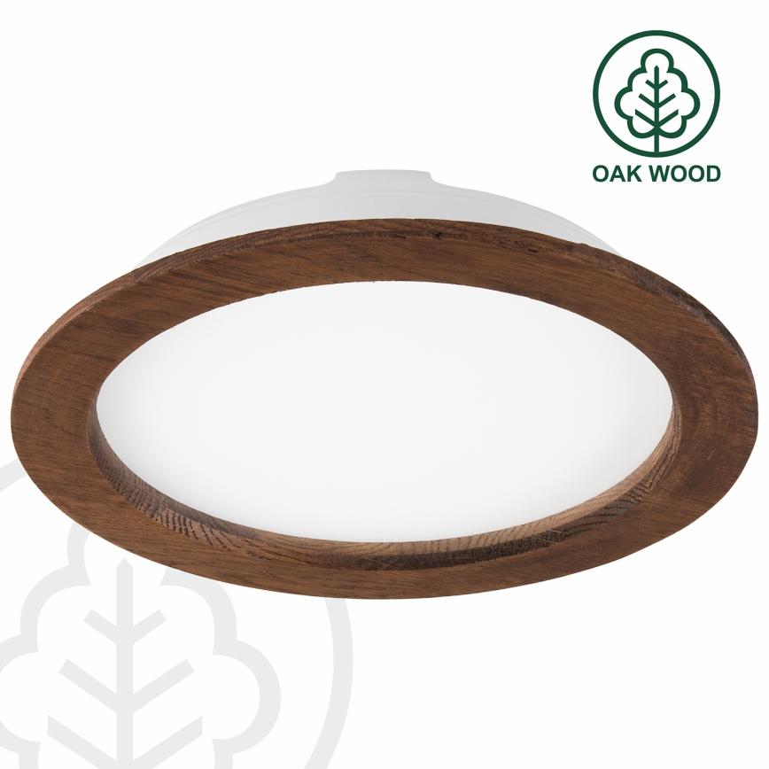 LED Beépíthető lámpa WOODY SPOT LED/23,5W/230V 4000K cseresznye ø 23,5 cm