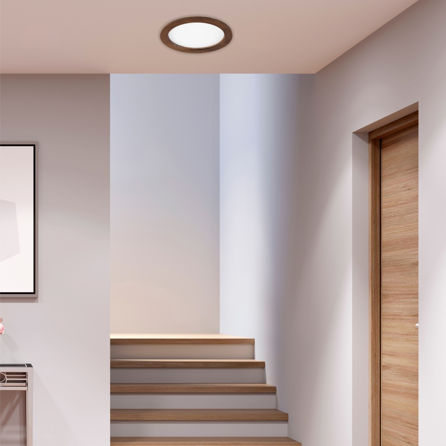 LED Beépíthető lámpa WOODY SPOT LED/23,5W/230V 4000K cseresznye ø 23,5 cm