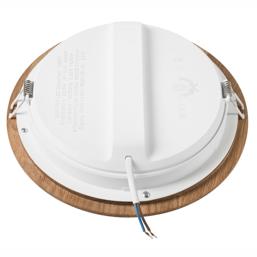 LED Beépíthető lámpa WOODY SPOT LED/23,5W/230V 4000K tölgy ø 23,5 cm