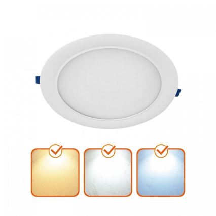 LED beépíthető lámpatest SIGARO LED/18W/230V 3000/4000/6500K átm. 22 cm fehér