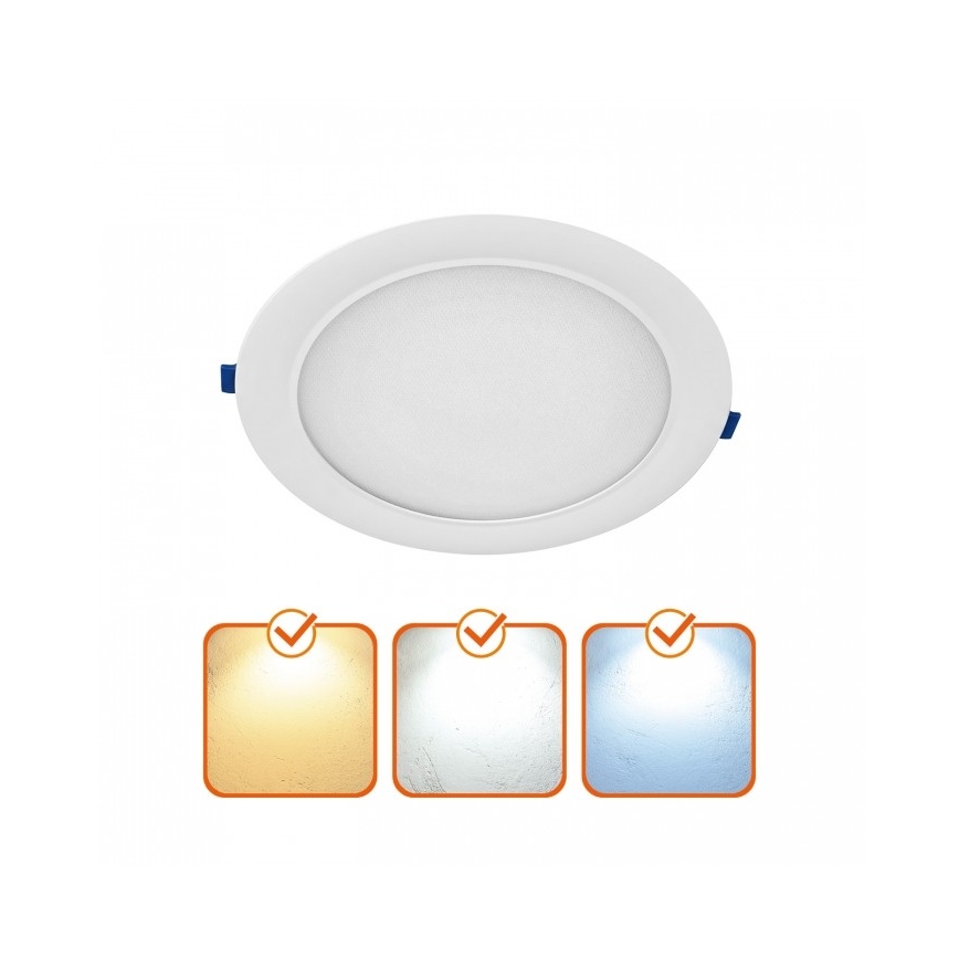 LED beépíthető lámpatest SIGARO LED/18W/230V 3000/4000/6500K átm. 22 cm fehér