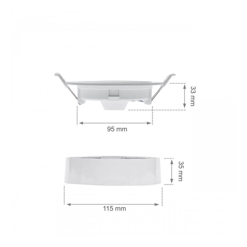 LED beépíthető mennyezeti lámpatest ALGINE 2 az 1-ben LED/6W/230V 4000K fehér