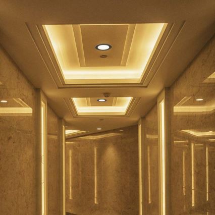 LED beépíthető spotlámpa LED/12W/230V 3000/4000/6400K átm. 12 cm fekete