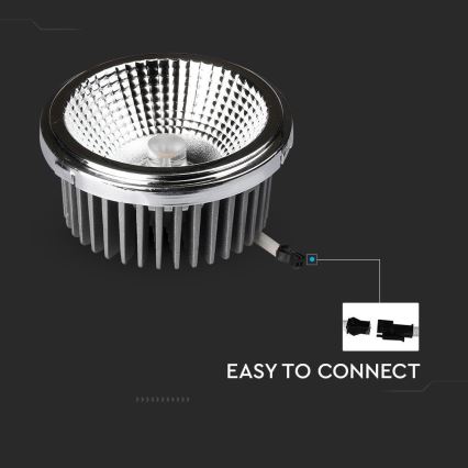 LED Beépíthető spotlámpa LED/20W/230V 6400K 40°/20° átm. 11 cm fényezett króm