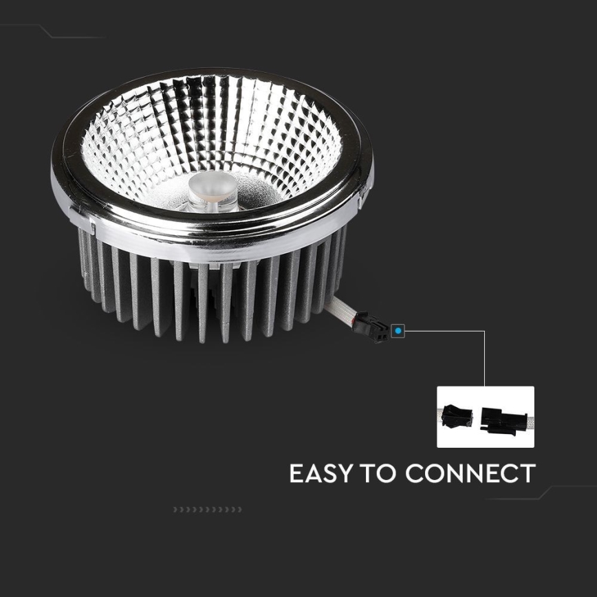 LED Beépíthető spotlámpa LED/20W/230V 6400K 40°/20° átm. 11 cm fényezett króm