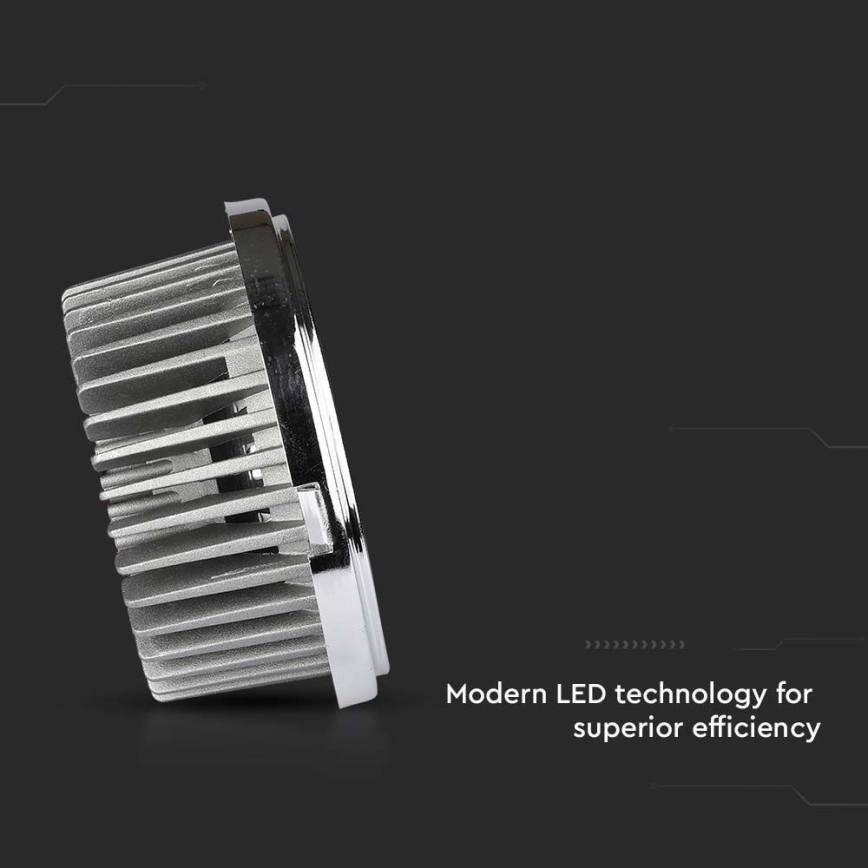 LED Beépíthető spotlámpa LED/20W/230V 6400K 40°/20° átm. 11 cm fényezett króm